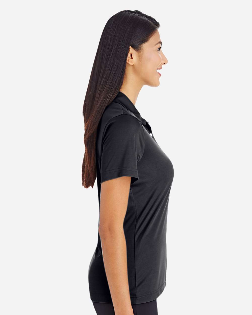 Women's Zone Performance Polo - OnModelSide - B723D9502 - Black