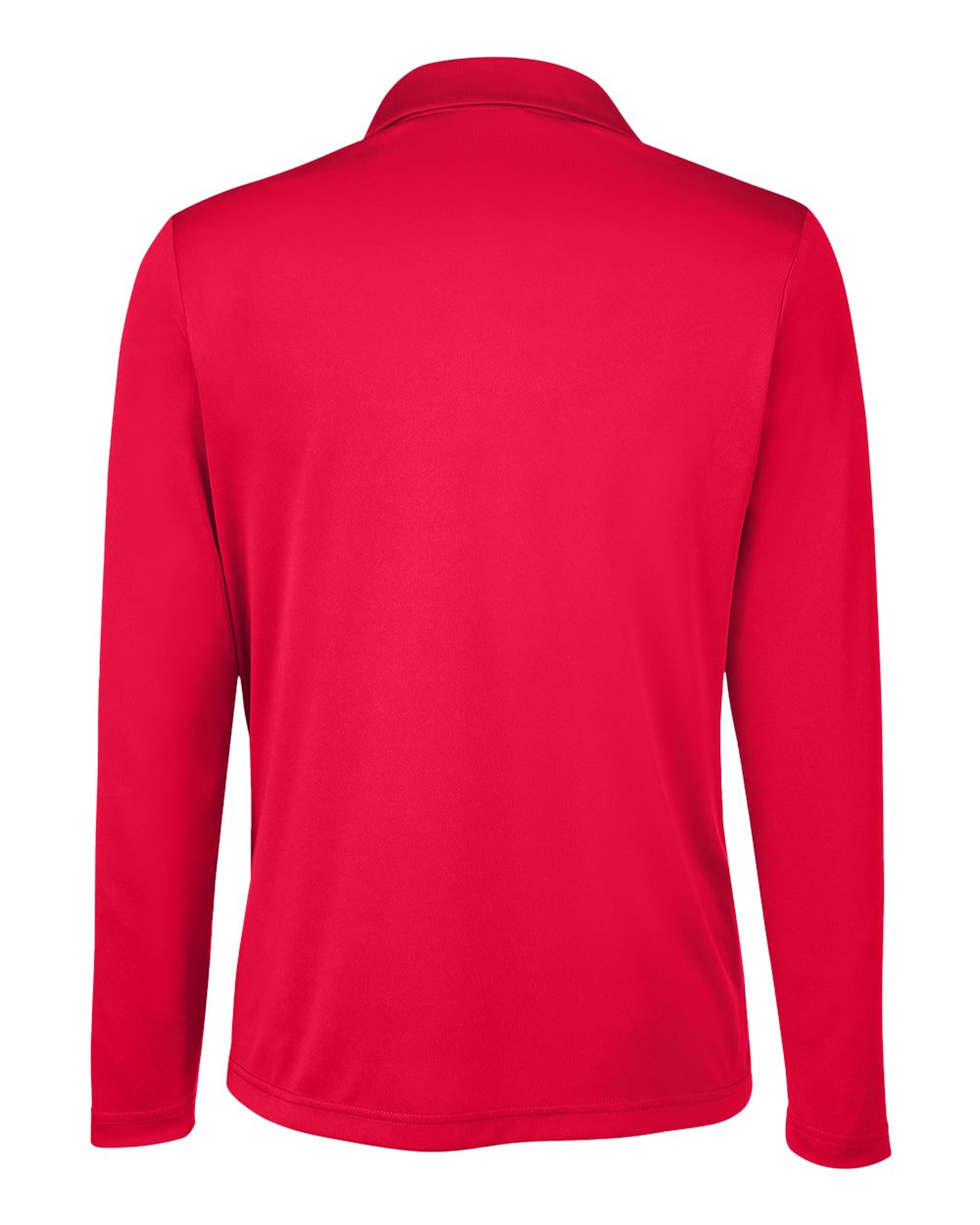Women's Zone Performance Long Sleeve Polo - Back - B721D9702 - Sport Red
