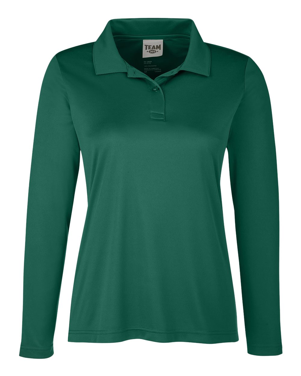 Women's Zone Performance Long Sleeve Polo - Front - B721D9072 - Sport Forest