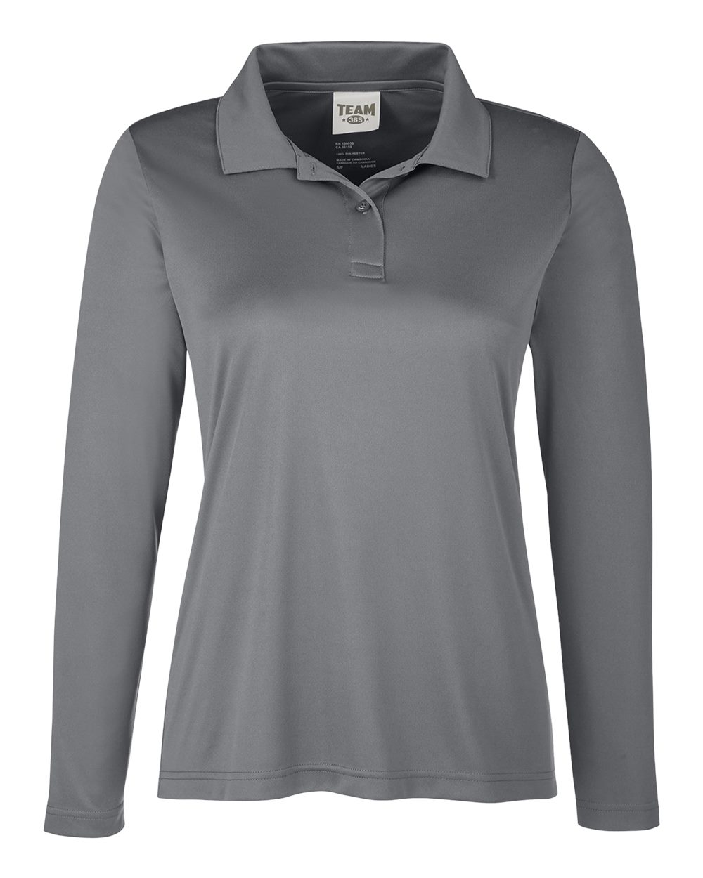 Women's Zone Performance Long Sleeve Polo - Front - B721D9132 - Sport Graphite