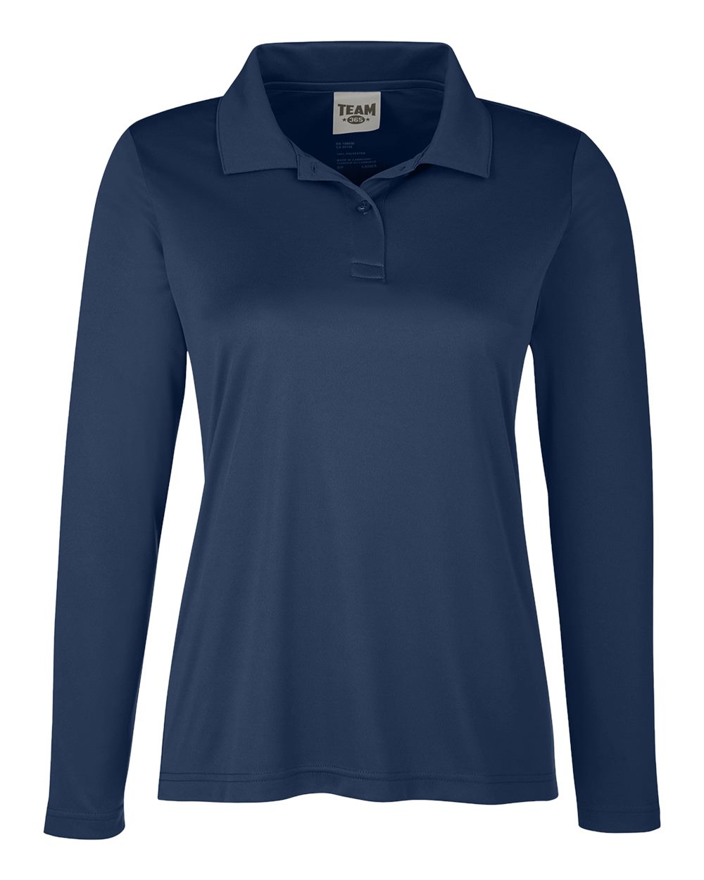 Women's Zone Performance Long Sleeve Polo - Front - B721D9654 - Sport Dark Navy