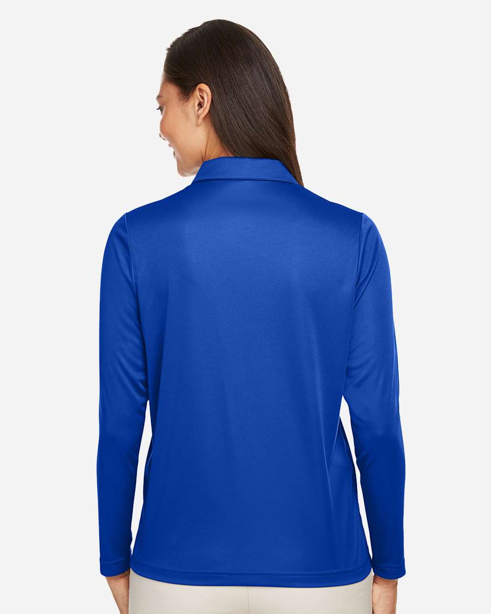 Women's Zone Performance Long Sleeve Polo - OnModelBack - B721D9752 - Sport Royal