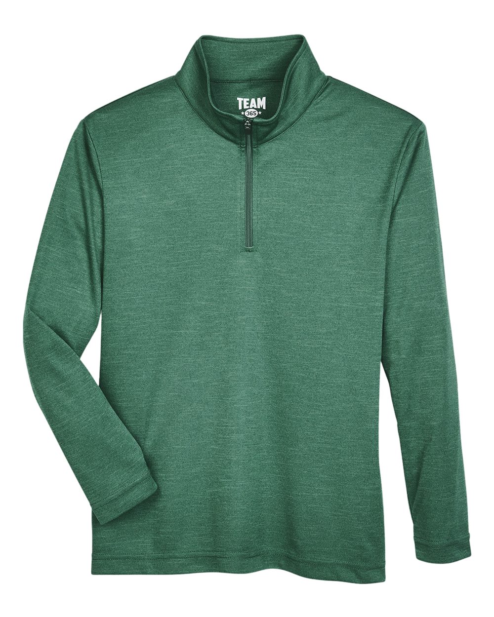 Youth Zone Sonic Heather Performance Quarter-Zip Pullolver - Front - B703D9543 - Sport Forest Heather