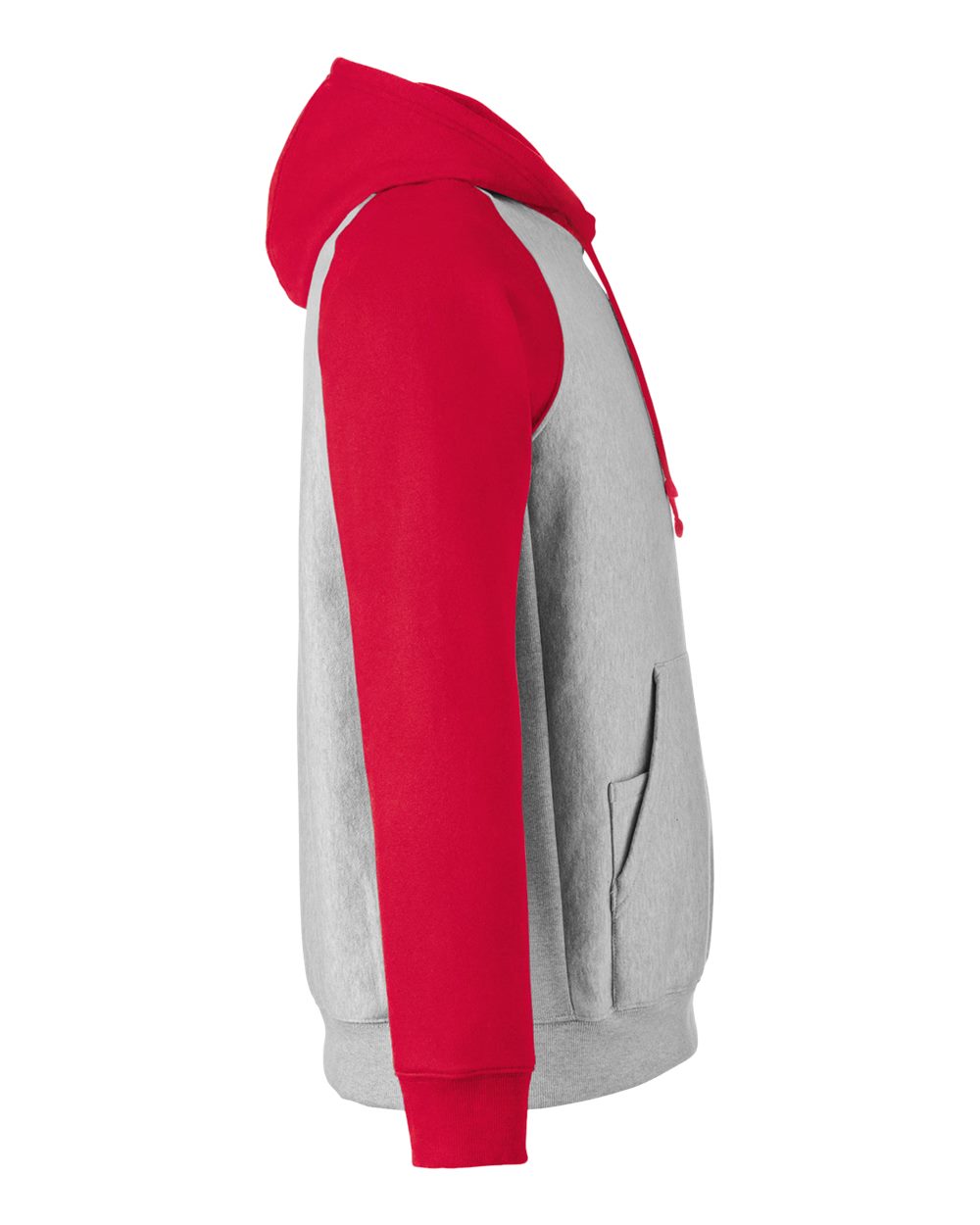 Unisex Zone HydroSport™ Heavyweight Colorblock Hooded Sweatshirt - DirectSide - B760D9702 - Athletic Heather/ Sport Red