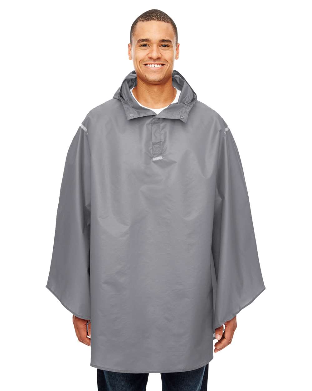 Unisex Zone Protect Packable Poncho - OnModelFront - B727D9130 - Sport Graphite