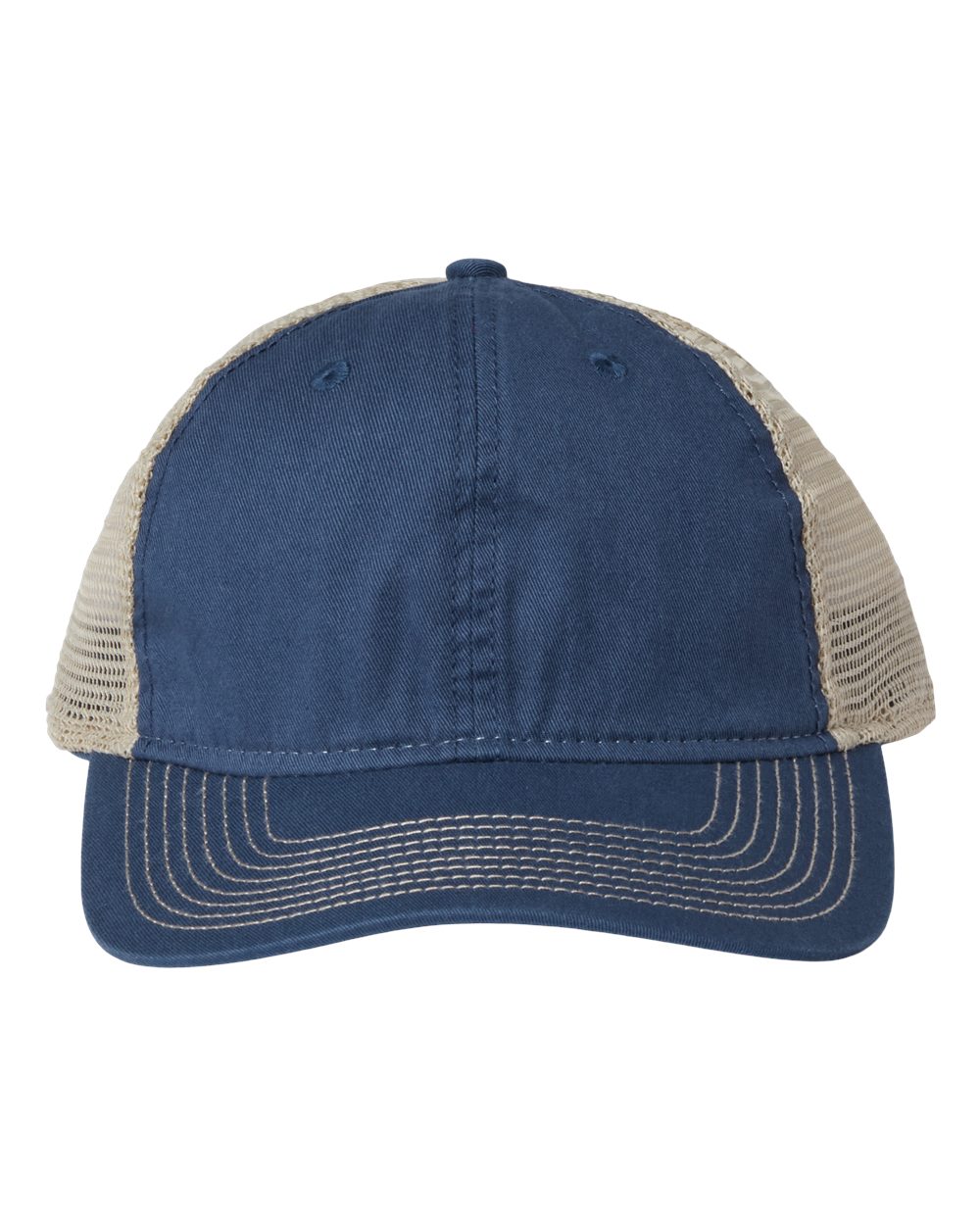 Soft Trucker Cap - Front - B96295140 - Vintage Blue/ Khaki