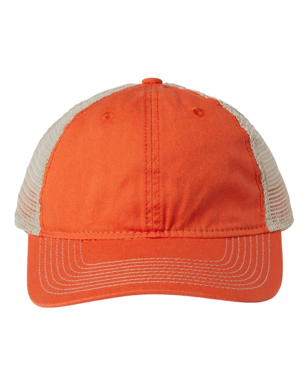 Soft Trucker Cap - Front - B96295660 - Orange/ Khaki