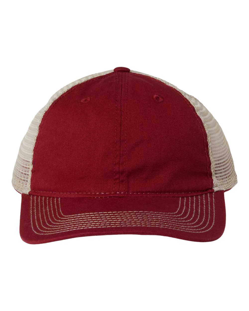 Soft Trucker Cap - Front - B96295700 - Cardinal/ Khaki
