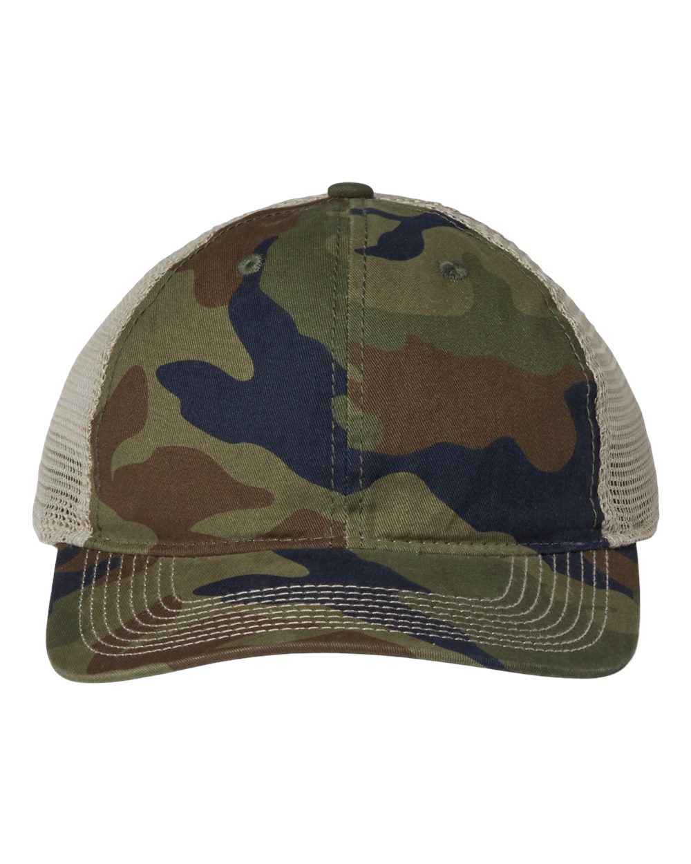 Soft Trucker Cap - Front - B96295980 - Woodland/ Khaki