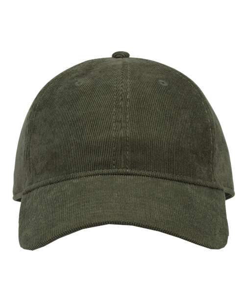 Relaxed Corduroy Cap - Front - B12995540 - Light Olive Green