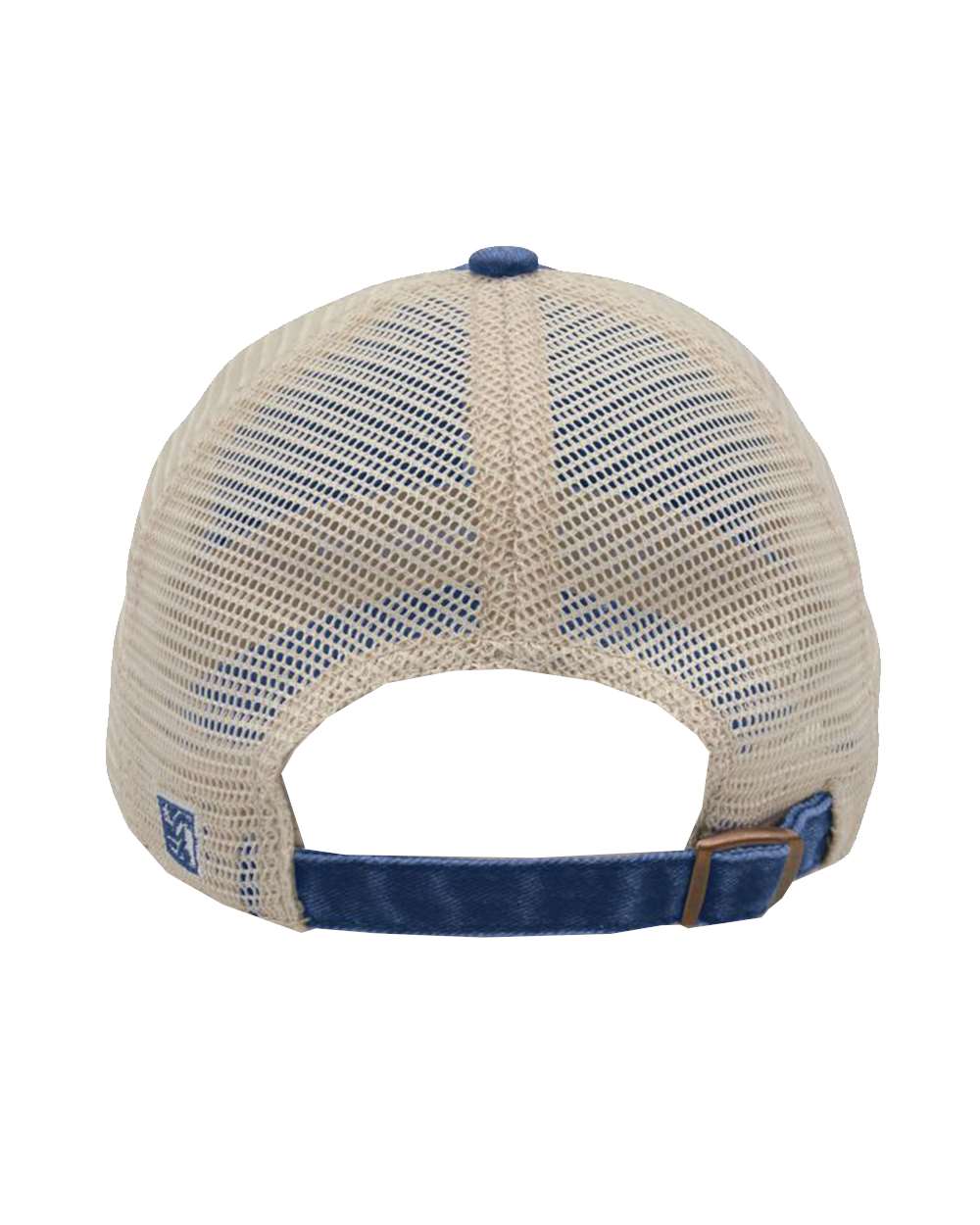 Pigment-Dyed Trucker Cap - Back - B13195750 - Royal/ Stone
