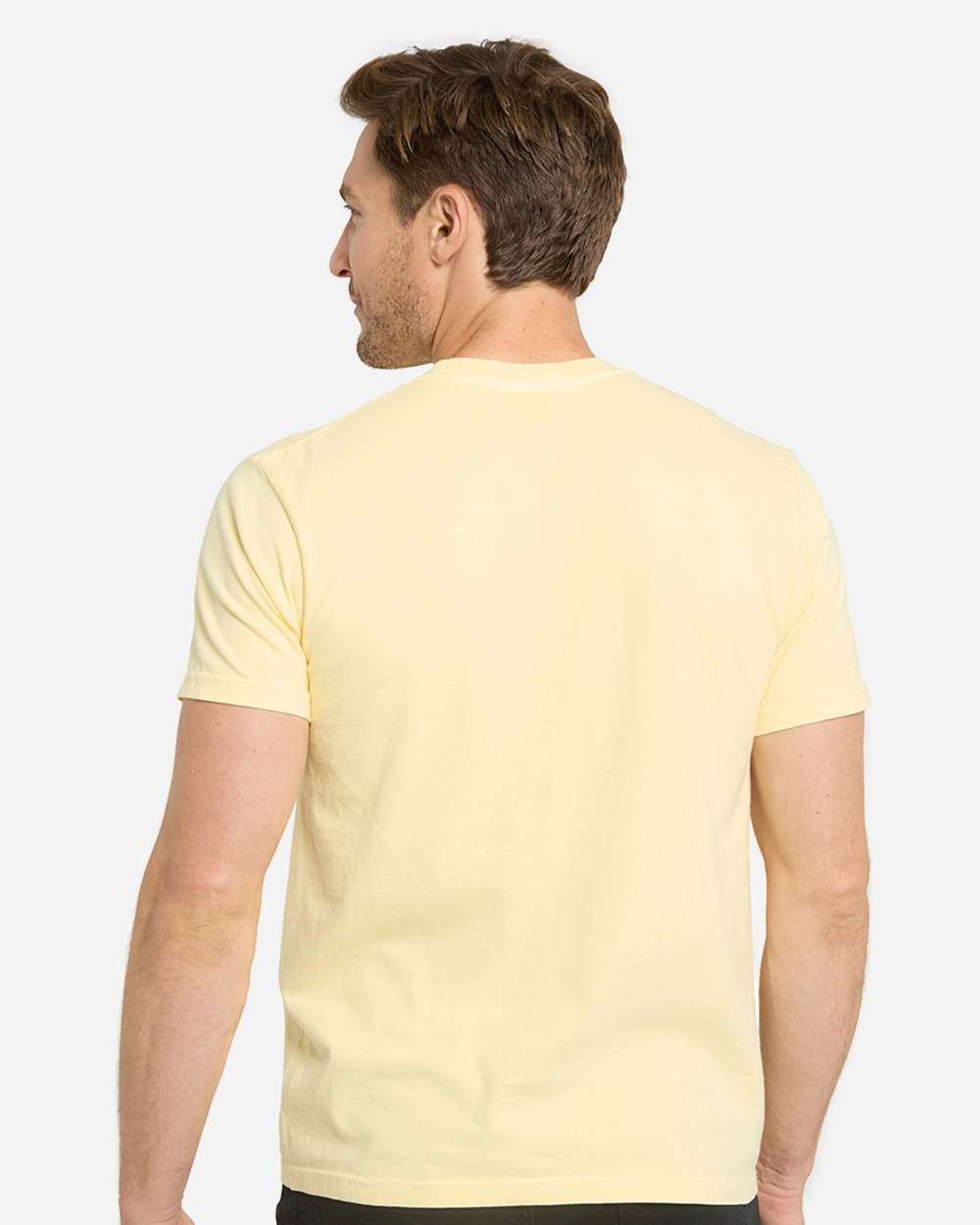 Unisex Colors Garment-Dyed T-Shirt - OnModelBack - B807E0013 - Butter