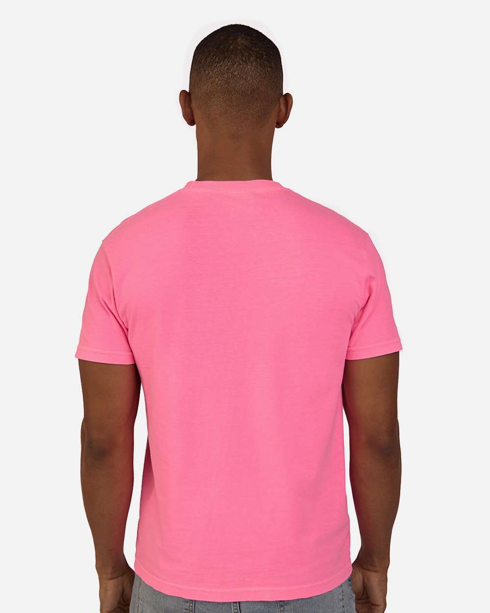 Unisex Colors Garment-Dyed T-Shirt - OnModelBack - B807E0033 - Neon Pink