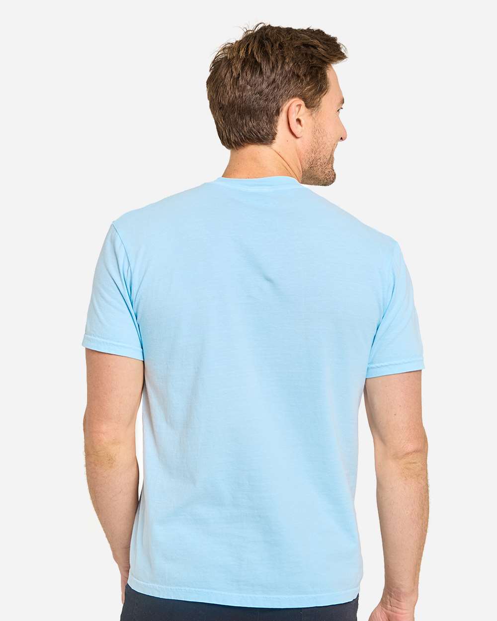 Unisex Colors Garment-Dyed T-Shirt - OnModelBack - B807E0043 - Chambray