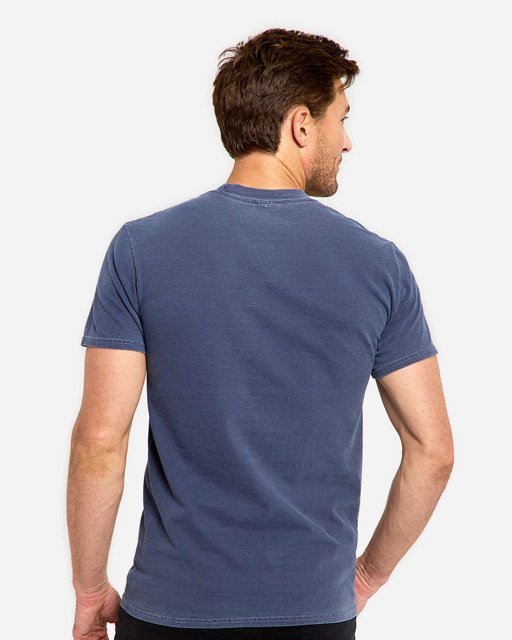 Unisex Colors Garment-Dyed T-Shirt - OnModelBack - B807E0103 - Denim