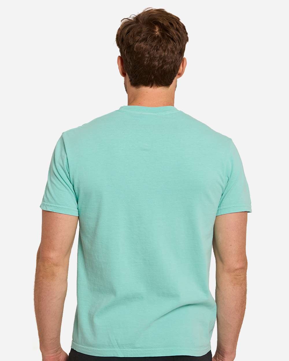 Unisex Colors Garment-Dyed T-Shirt - OnModelBack - B807E0113 - Frosted Aqua