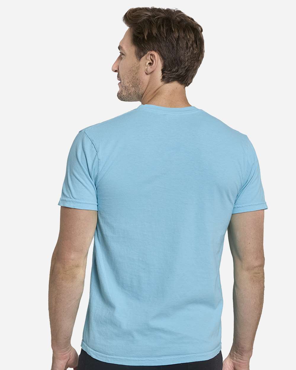 Unisex Colors Garment-Dyed T-Shirt - OnModelBack - B807E0153 - Pool Blue