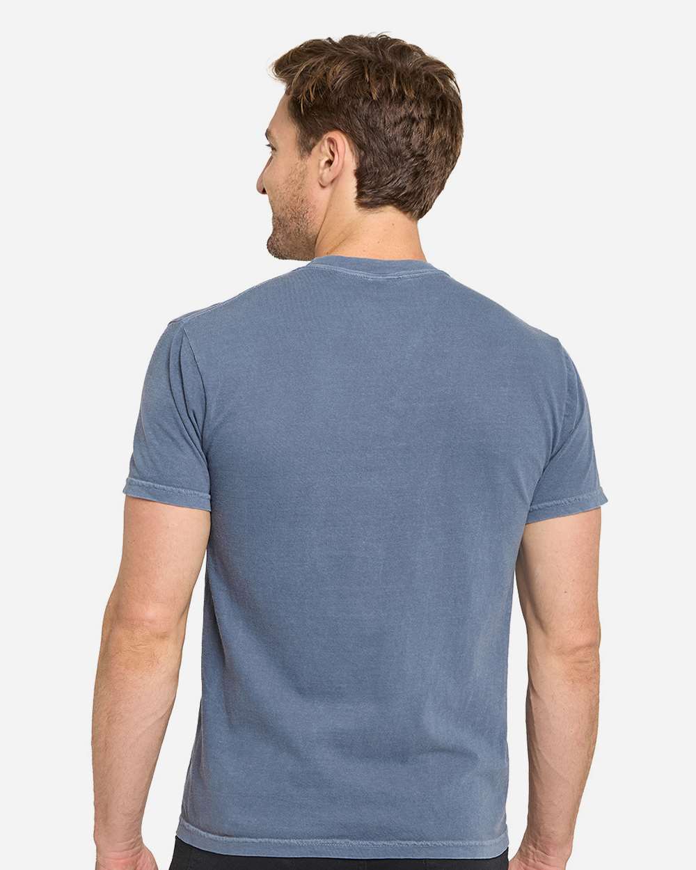 Unisex Colors Garment-Dyed T-Shirt - OnModelBack - B807E0183 - Vintage Denim