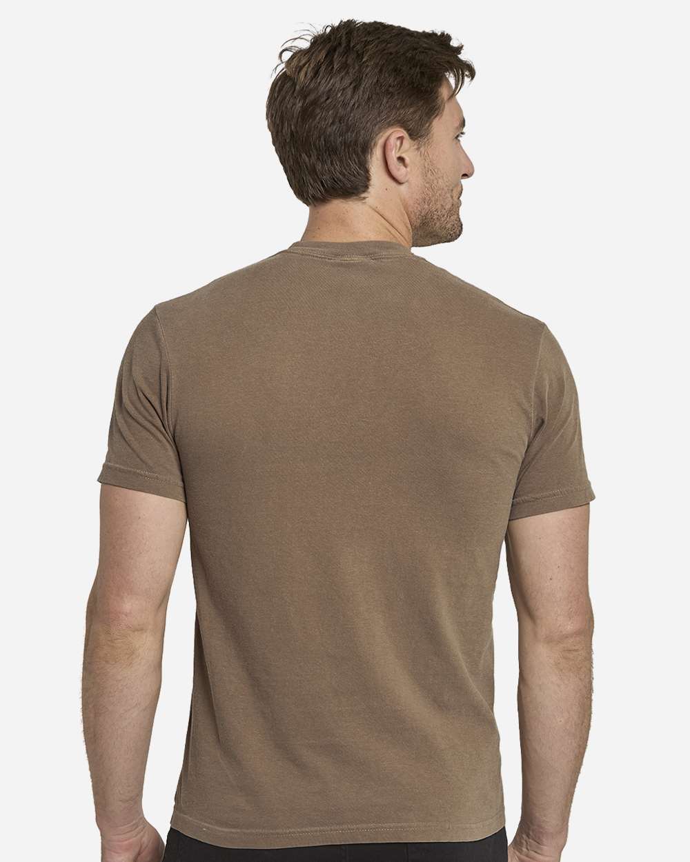 Unisex Colors Garment-Dyed T-Shirt - OnModelBack - B807E0203 - Walnut