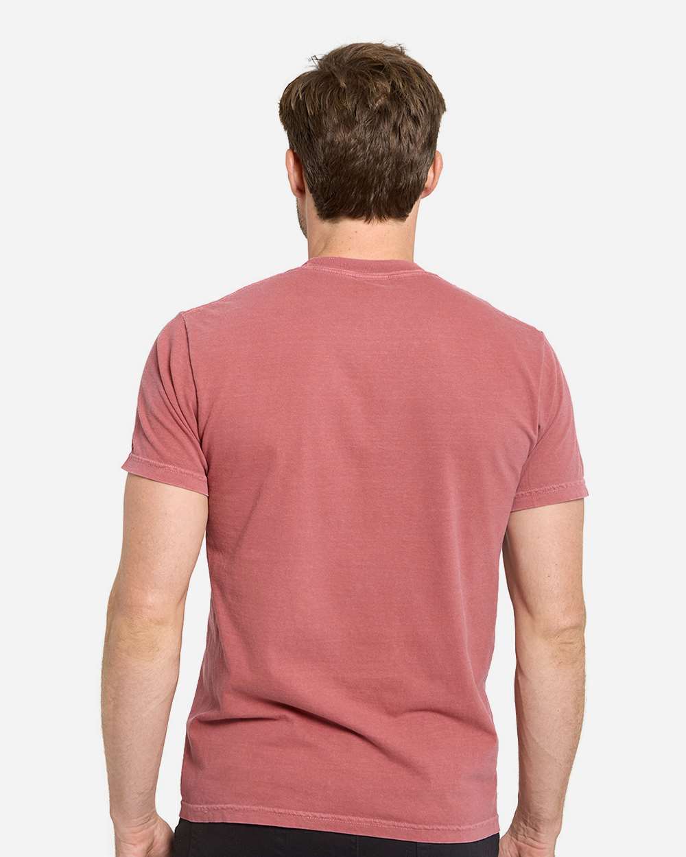 Unisex Colors Garment-Dyed T-Shirt - OnModelBack - B807E0223 - Crimson
