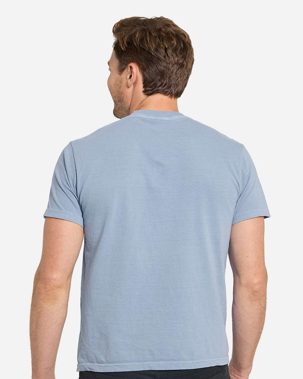 Unisex Colors Garment-Dyed T-Shirt - OnModelBack - B807E0253 - Glacier Blue