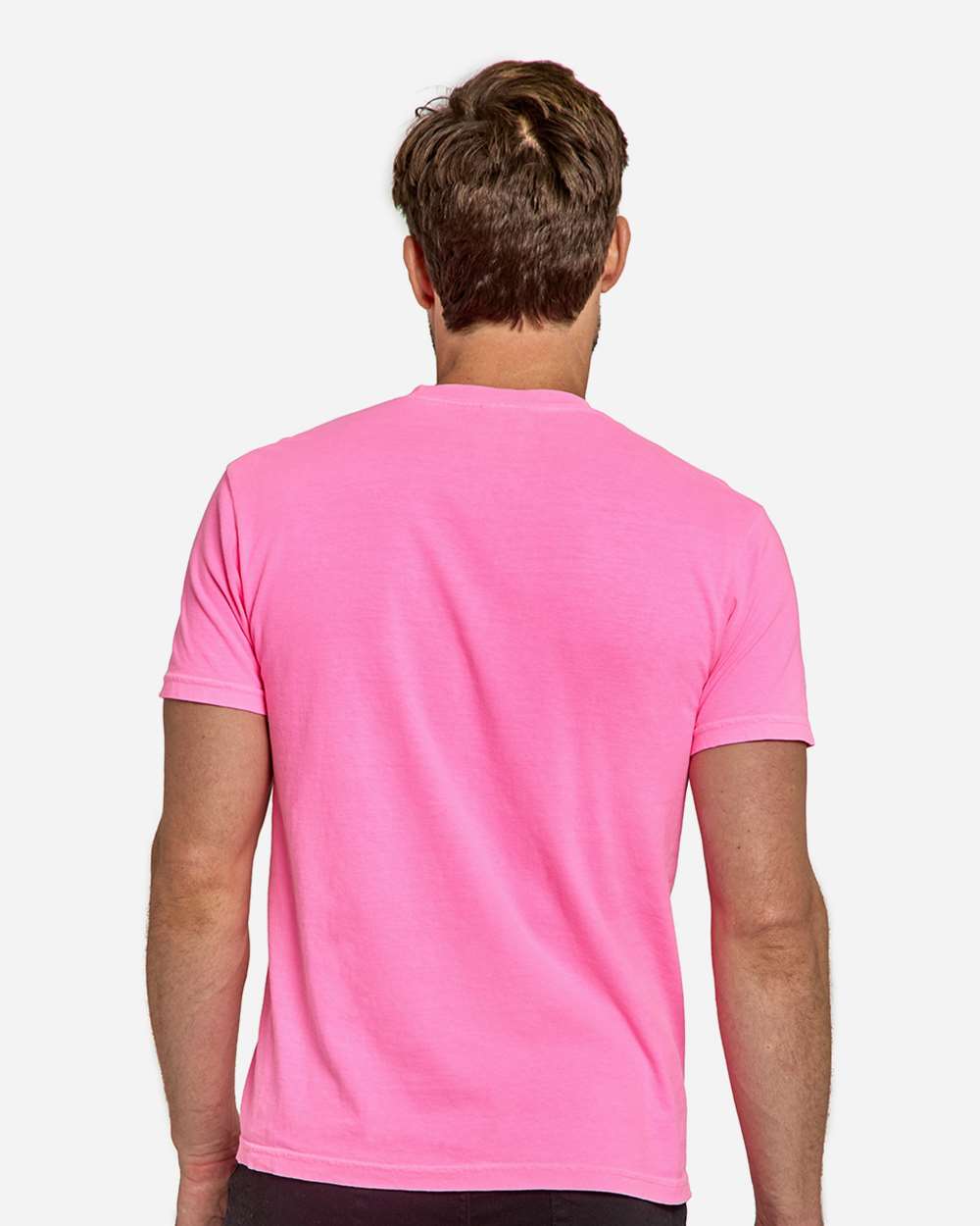 Unisex Colors Garment-Dyed T-Shirt - OnModelBack - B807E0313 - Charity Pink