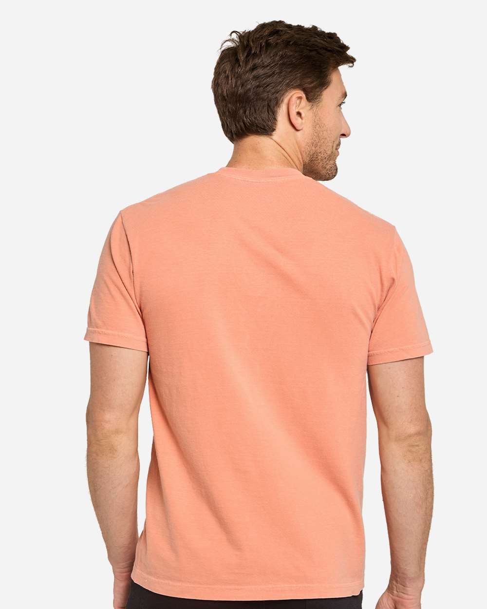 Unisex Colors Garment-Dyed T-Shirt - OnModelBack - B807E0323 - Clay