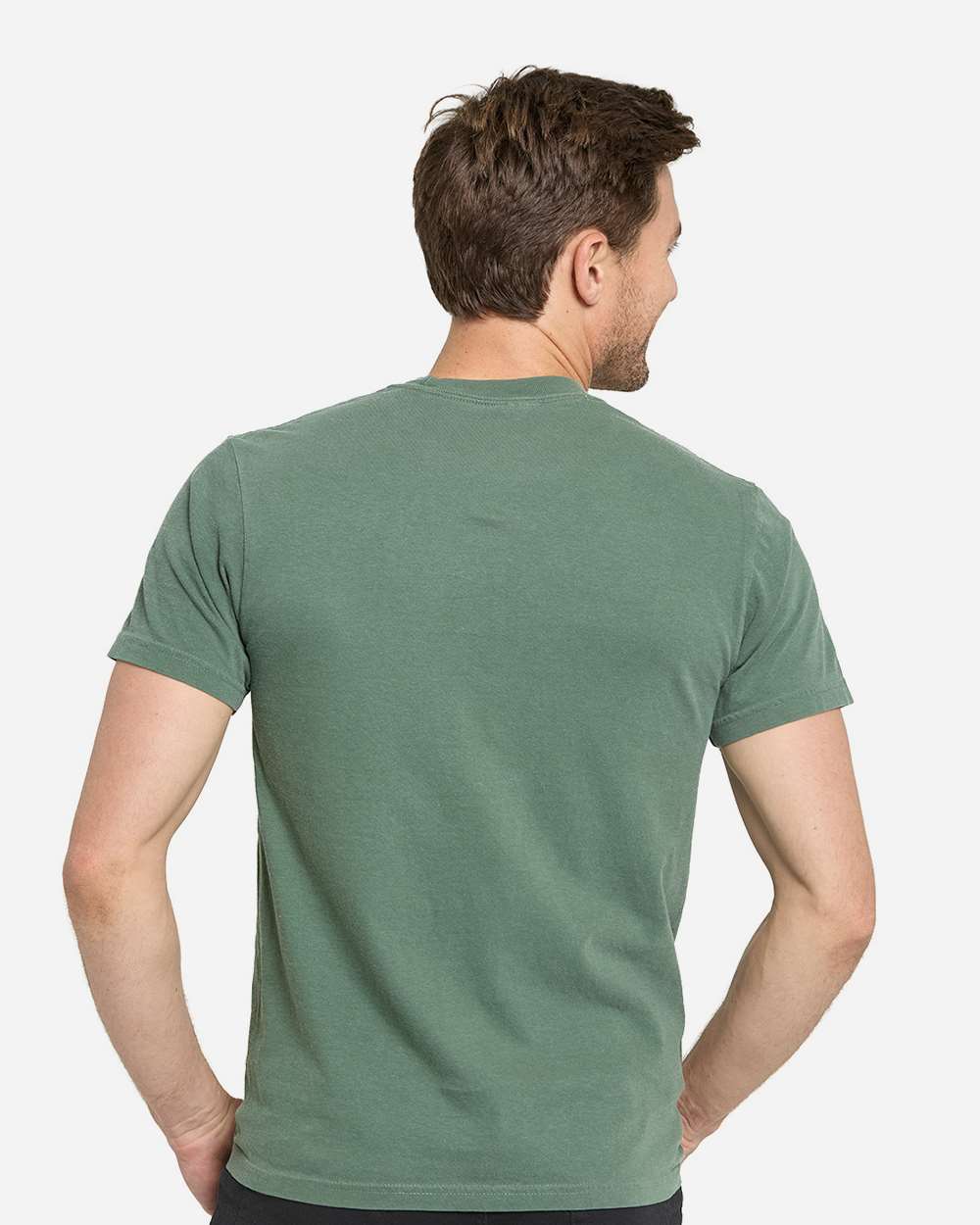 Unisex Colors Garment-Dyed T-Shirt - OnModelBack - B807E0543 - Fern
