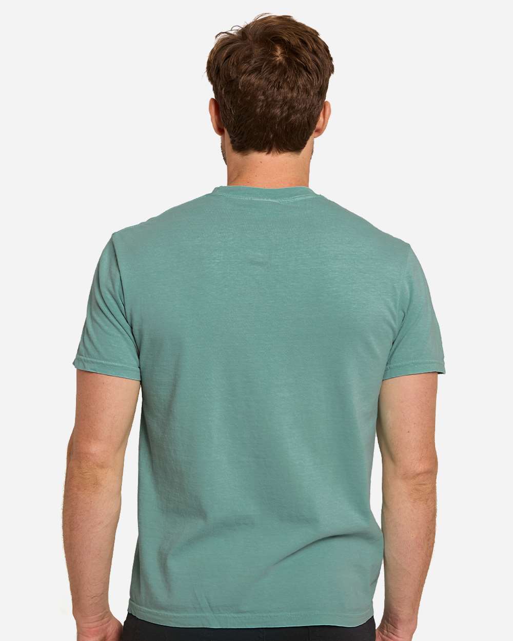 Unisex Colors Garment-Dyed T-Shirt - OnModelBack - B807E0603 - Kelp