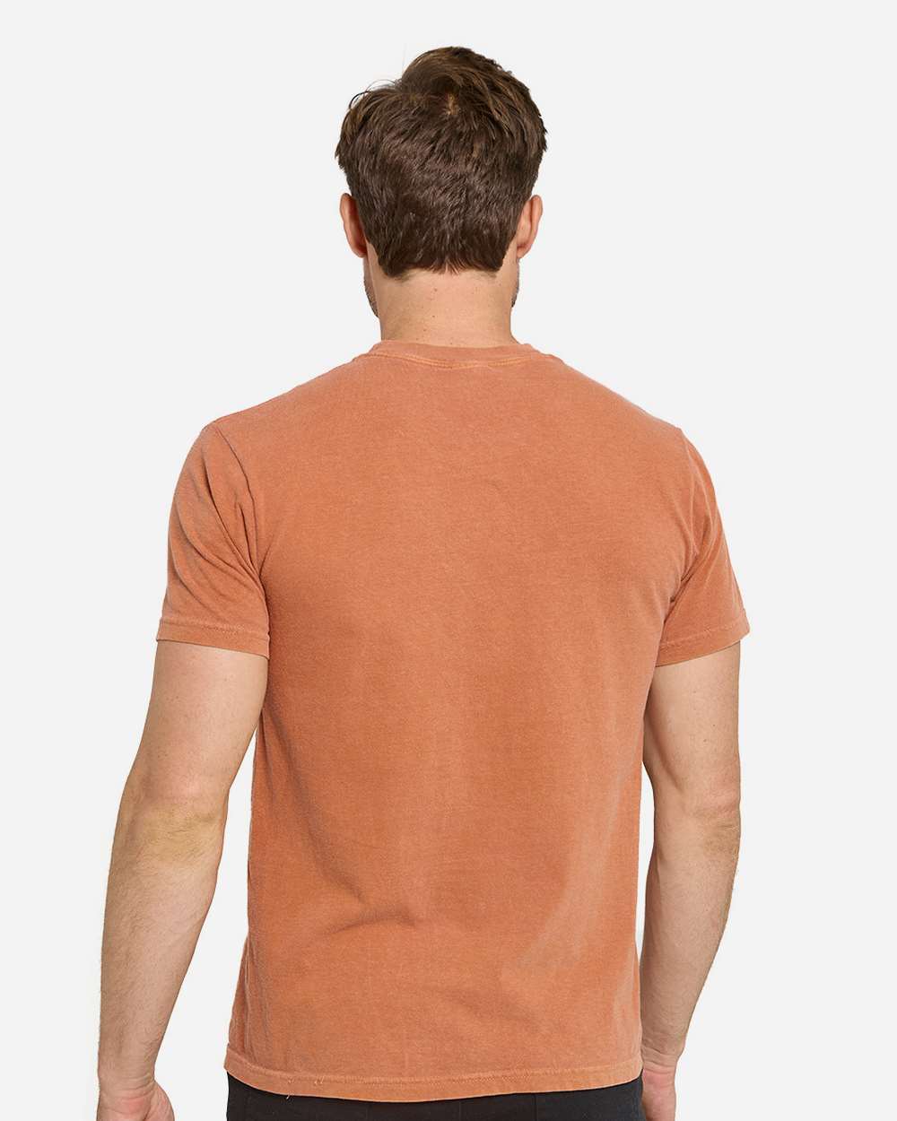 Unisex Colors Garment-Dyed T-Shirt - OnModelBack - B807E0663 - Pumpkin