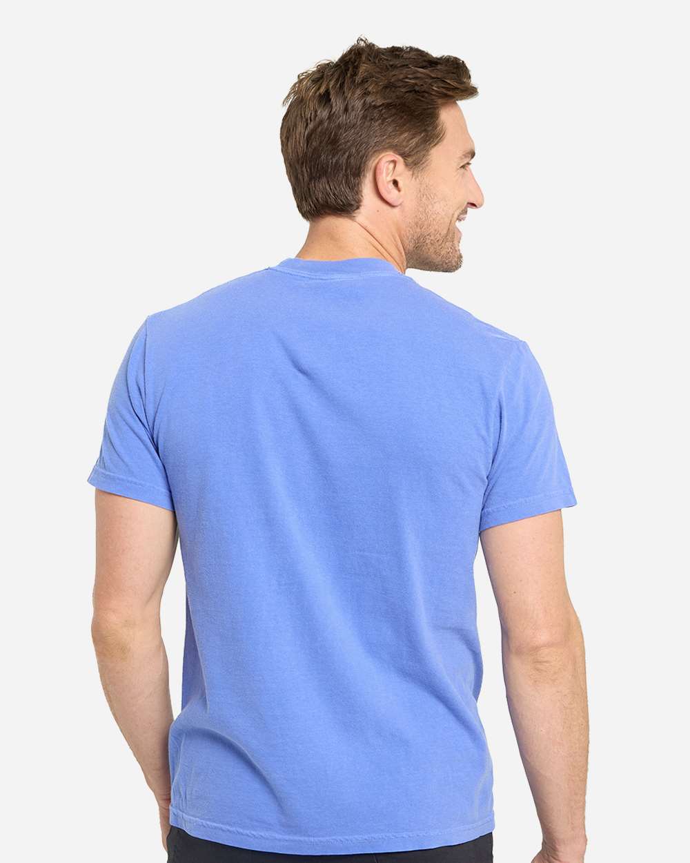 Unisex Colors Garment-Dyed T-Shirt - OnModelBack - B807E0743 - Cobalt