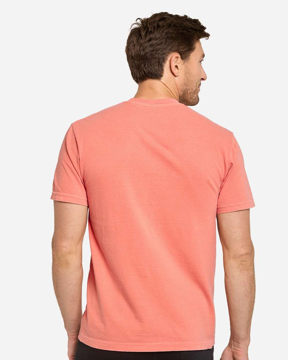Unisex Colors Garment-Dyed T-Shirt - OnModelBack - B807E0833 - Salmon