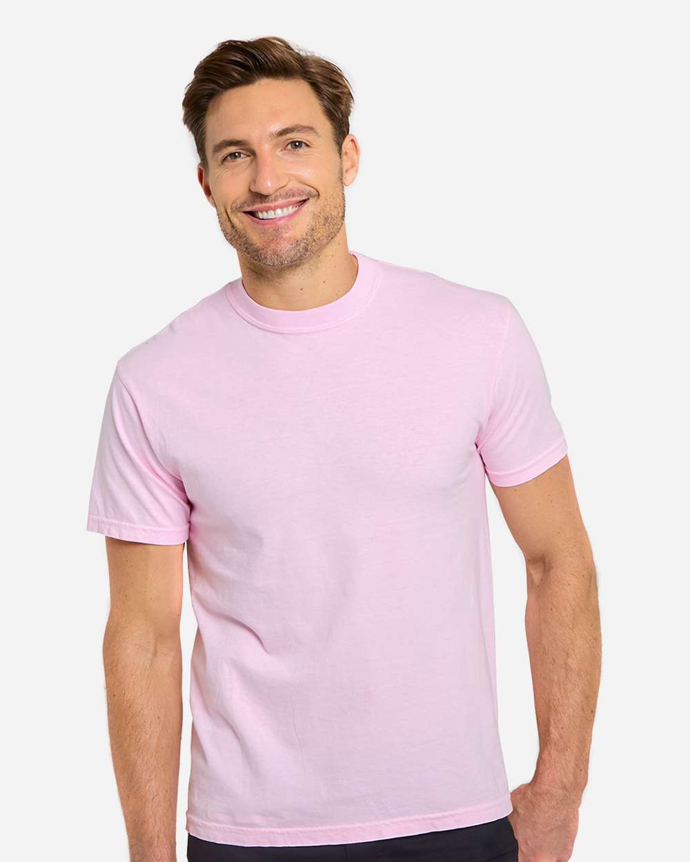 Unisex Colors Garment-Dyed T-Shirt - OnModelFront - B807E0303 - Cotton Candy