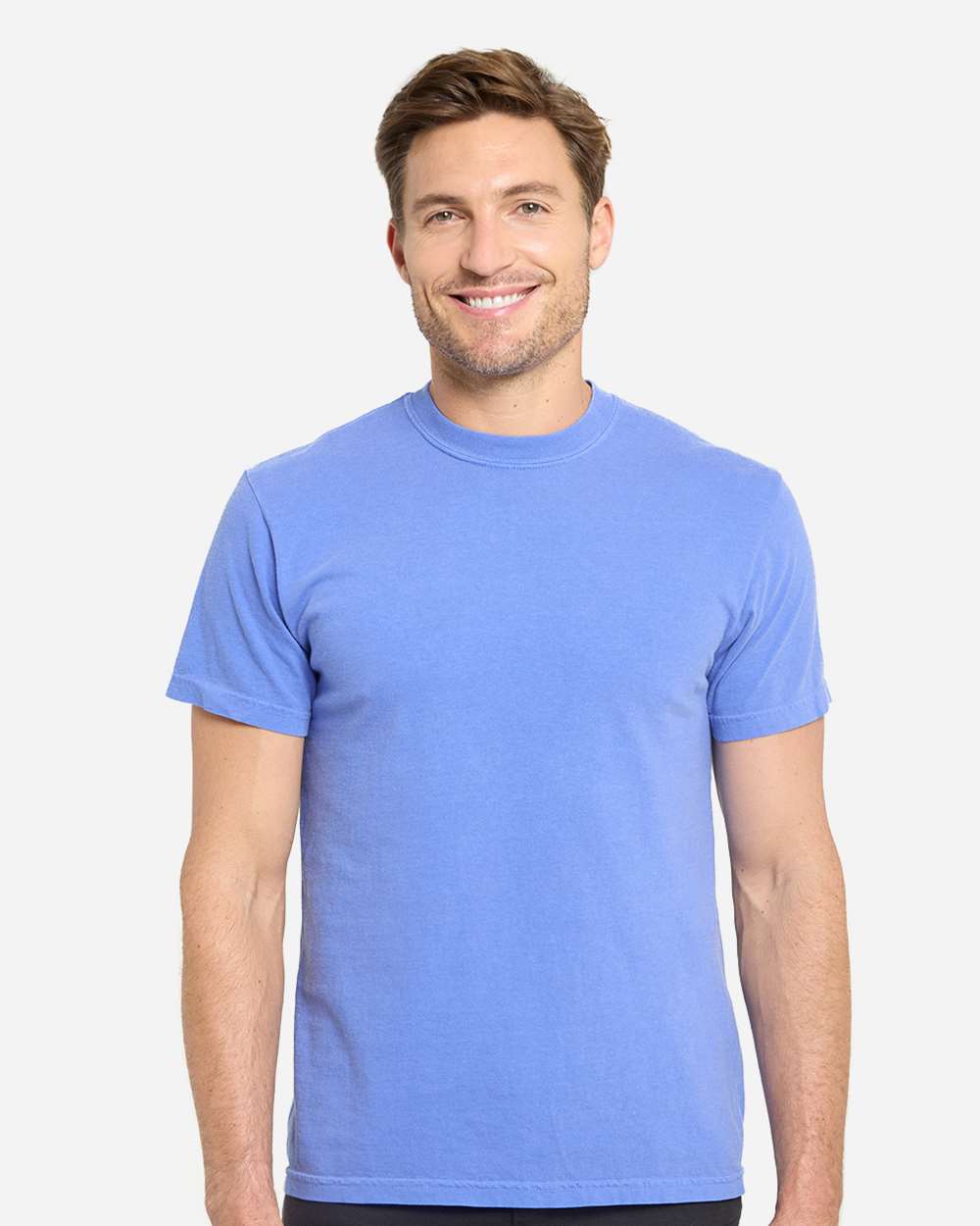 Unisex Colors Garment-Dyed T-Shirt - OnModelFront - B807E0743 - Cobalt
