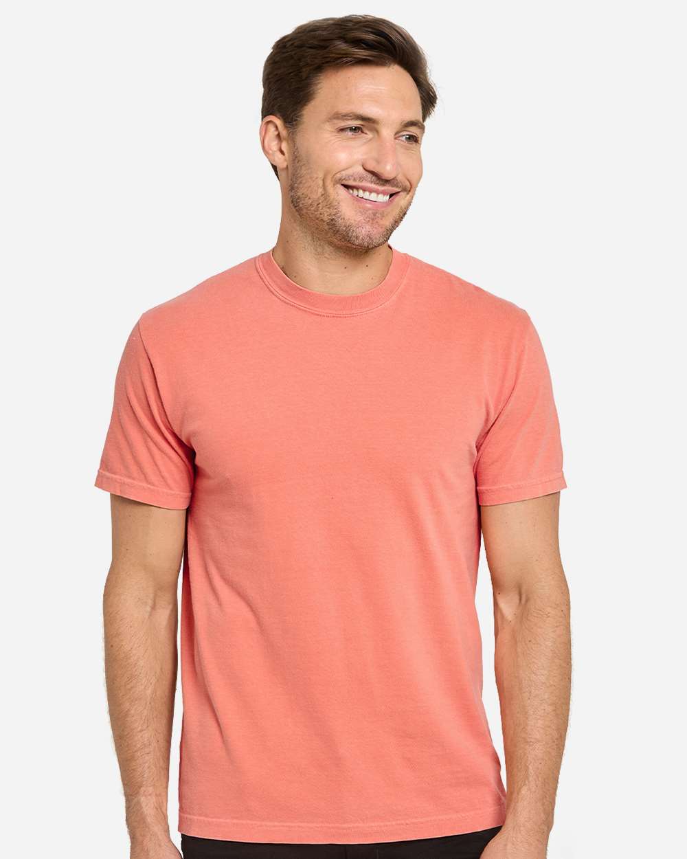 Unisex Colors Garment-Dyed T-Shirt - OnModelFront - B807E0833 - Salmon