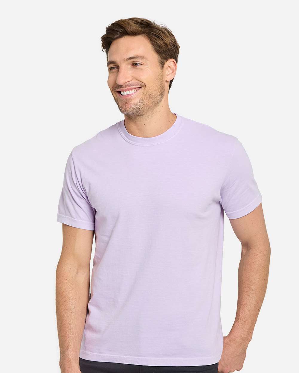Unisex Colors Garment-Dyed T-Shirt - OnModelFront - B807E0923 - Lilac