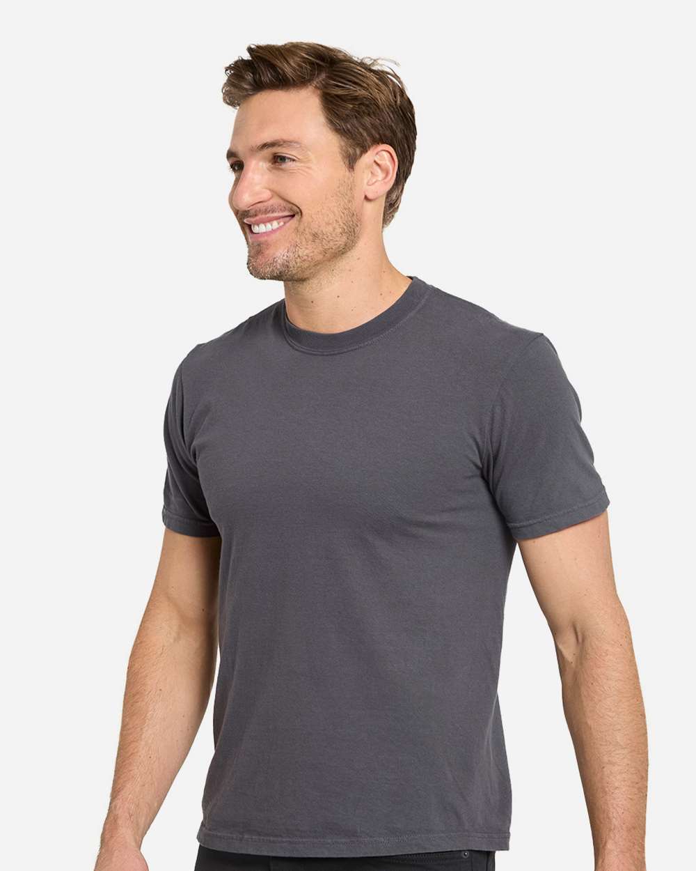 Unisex Colors Garment-Dyed T-Shirt - OnModelSide - B807E0093 - Graphite