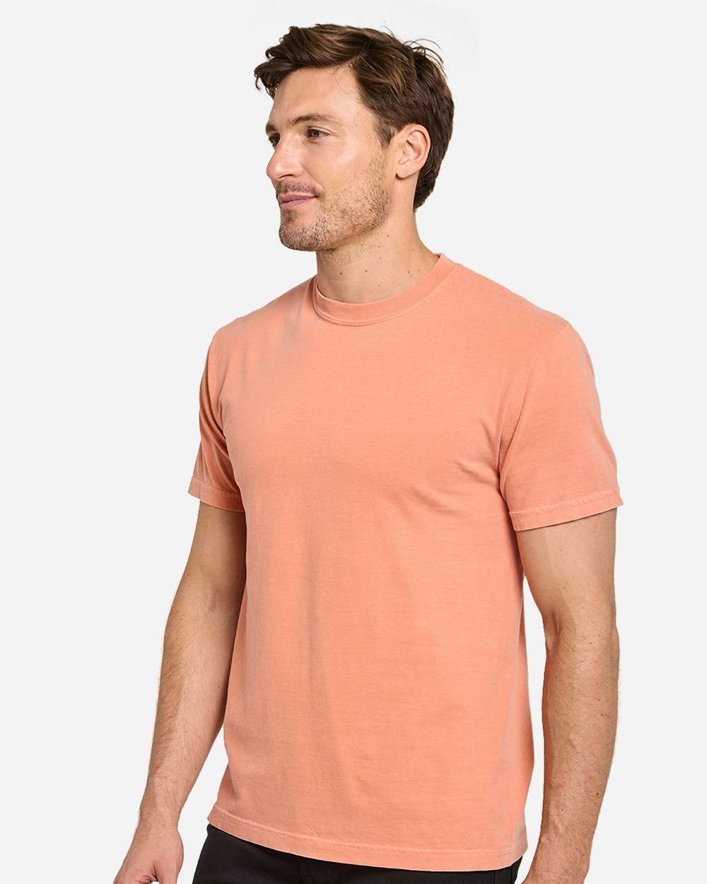 Unisex Colors Garment-Dyed T-Shirt - OnModelSide - B807E0323 - Clay
