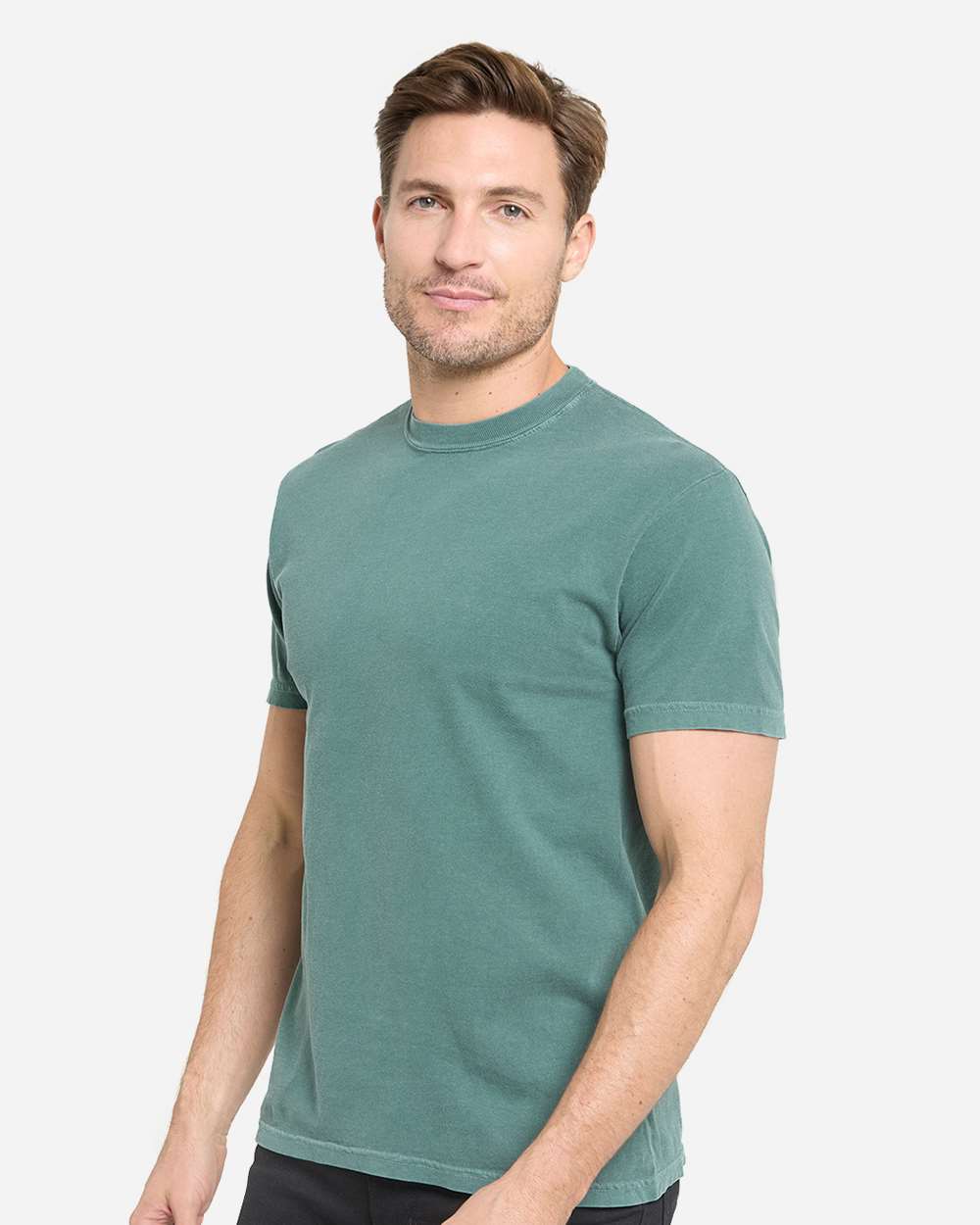 Unisex Colors Garment-Dyed T-Shirt - OnModelSide - B807E0373 - Deep Ocean