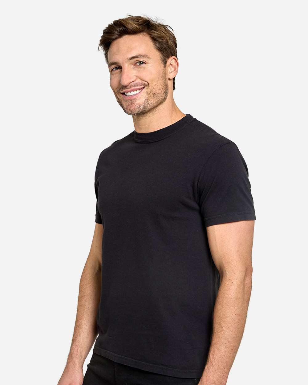 Unisex Colors Garment-Dyed T-Shirt - OnModelSide - B807E0503 - Black