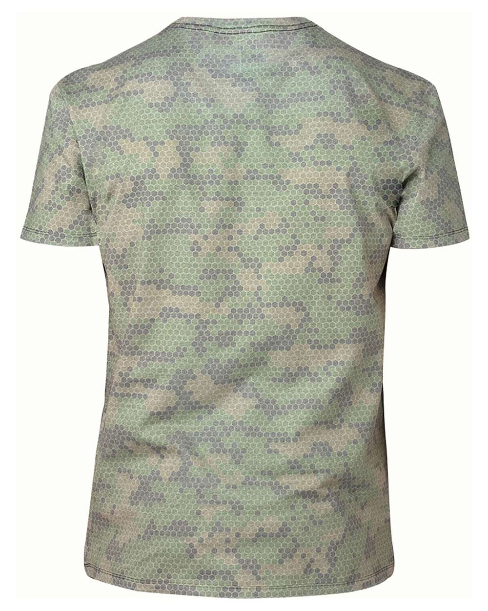 Unisex Ultimate CVC T-Shirt - Back - B771E0542 - Green Hex Camo