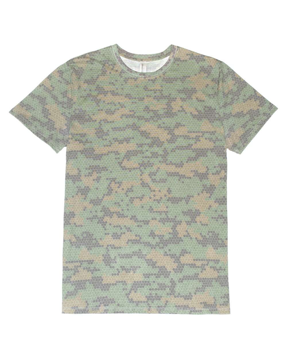 Unisex Ultimate CVC T-Shirt - Front - B771E0542 - Green Hex Camo