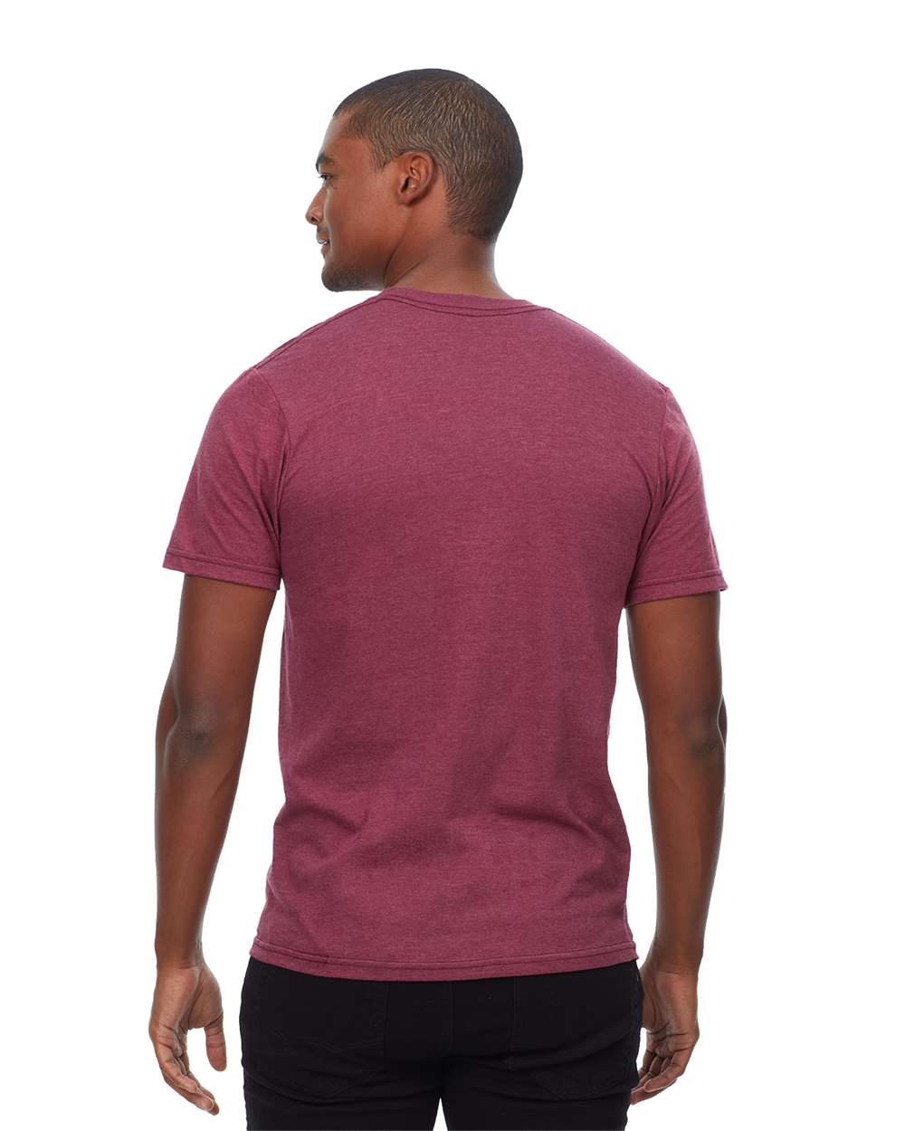 Unisex Epic CVC T-Shirt - OnModelBack - B813E0532 - Heather Maroon