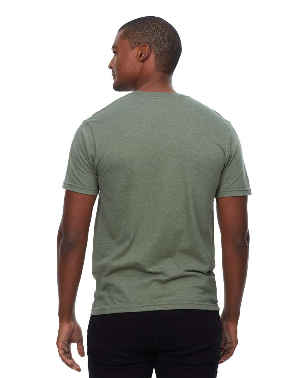 Unisex Epic CVC T-Shirt - OnModelBack - B813E0542 - Heather Military Green