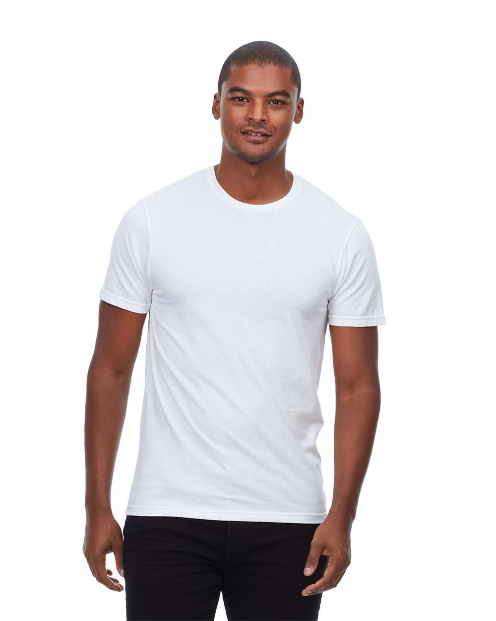 Unisex Epic CVC T-Shirt - OnModelFront - B813E0002 - Solid White