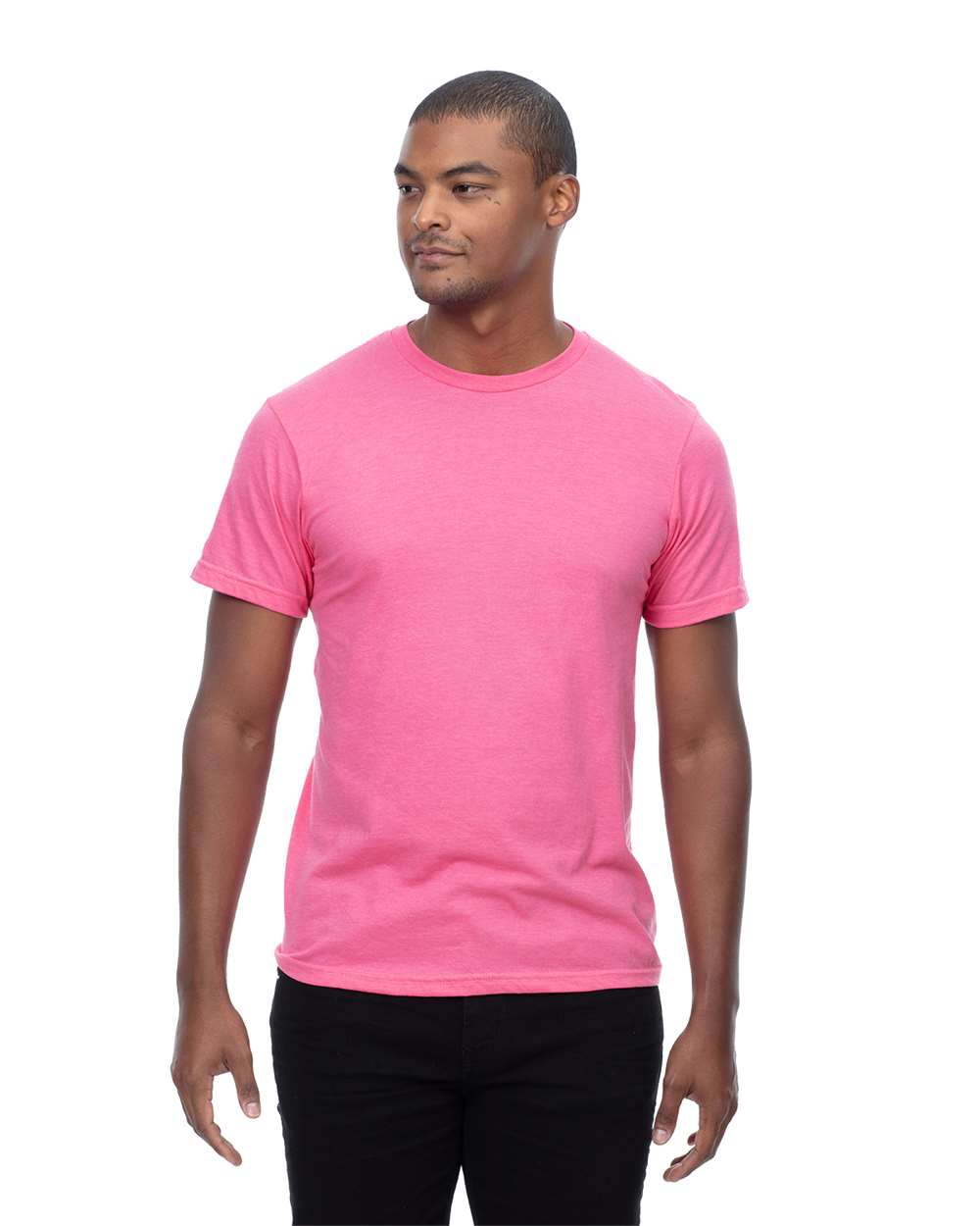 Unisex Epic CVC T-Shirt - OnModelFront - B813E0302 - Heather Pink