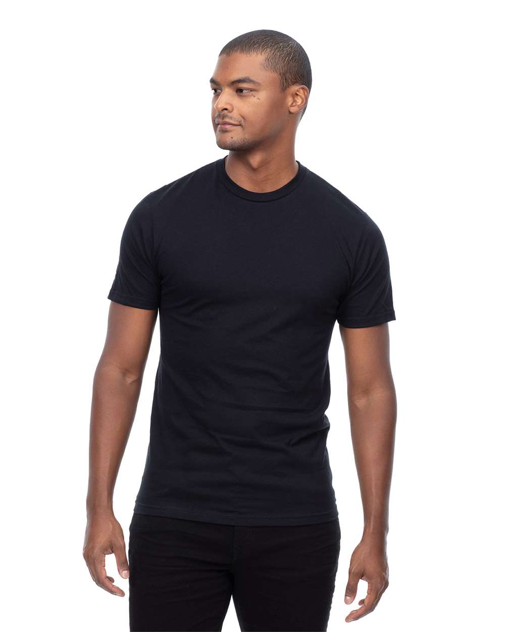 Unisex Epic CVC T-Shirt - OnModelFront - B813E0502 - Solid Black