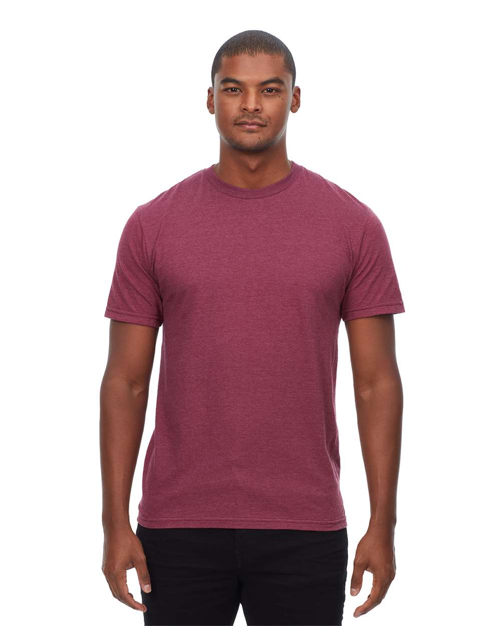 Unisex Epic CVC T-Shirt - OnModelFront - B813E0532 - Heather Maroon