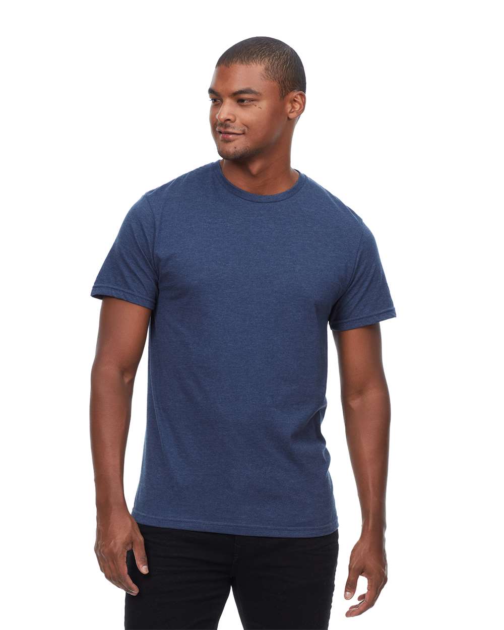 Unisex Epic CVC T-Shirt - OnModelFront - B813E0652 - Heather Navy