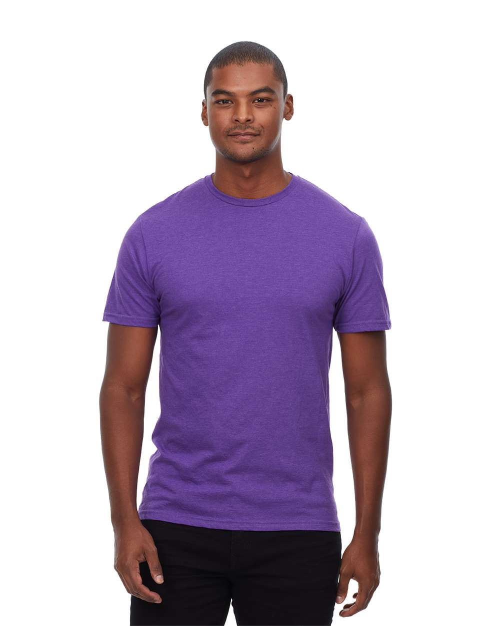 Unisex Epic CVC T-Shirt - OnModelFront - B813E0672 - Heather Purple